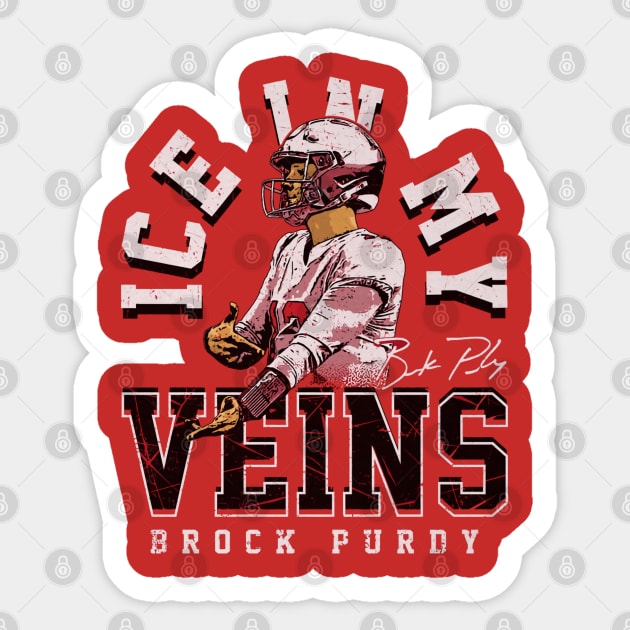 Brock Purdy San Francisco Ice In My Veins Sticker by Chunta_Design